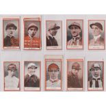 Cigarette cards, Phillips, Jockeys (Package issues, all cut to size), 30 different cards, 18 on