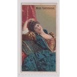 Cigarette card, D & J MacDonald, Actresses, MUTA, type card, Miss Fortescue (very slight mark to