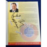 Football autographs, Euro 96 Final Programme, Czech Republic v Germany, signed to inside page by 4