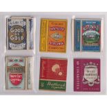 Cigarette packets, 6 packets, Hignett's 'Good as Gold Cigarettes' (hull & slide), Gallaher 'Golden