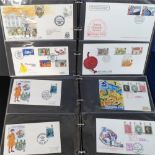 Stamps, Collection of FDCs housed in 2 Malvern cover albums 1940s-2013 and a Silver Jubilee Royal