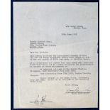 Autographs, a Hoagy Carmichael signed Lew and Leslie Grade contract for a concert at the Opera House