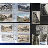 Postcards, Switzerland, a mixed age collection of approx. 360 cards in 5 modern albums (9.5" x 8.