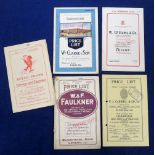 Tobacco advertising, four price catalogues for W. Williams & Co, Chester Feb 1920, W&F Faulkner,