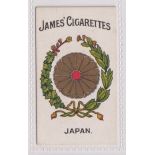 Cigarette card, James & Co, Arms of Countries, type card, no 3, Japan (gd) (1)