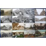 Postcards, a good UK topographical and social history mix of 42 cards, with RP's of High St