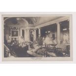 Postcard, Military, WWI, scarce RP showing hospital ward on H.M.H.S. Aquitania, previously lounge