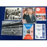 Football, Manchester Utd selection inc. Alex Ferguson signed colour photo 10" x 8", a later re-print