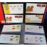 Stamps, Hong Kong collection of covers inc. high values housed in 2 collectors albums (100)