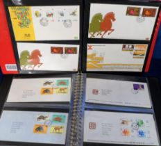 Stamps, Hong Kong collection of covers inc. high values housed in 2 collectors albums (100)