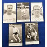 Football autographs, 5, Collectors Club photo postcards, 6" x 4", signed by England 1966 World Cup