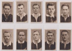 Cigarette cards, Hill's, The All Blacks (18/30, nos 1, 5, 6, 7, 12, 14, 15, 16, 20, 21, 22, 23,