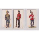 Cigarette cards, Gloag, Home & Colonial Regiments, 3 cards, Connaught Rangers, Officer 14th