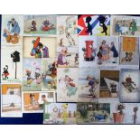 Postcards, comic, a fine selection of 57 comic cards illustrated by Frederick George Lewin (1861-