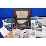 Switzerland, a small leather suitcase containing approx. 20 items of tourist information dating from