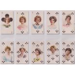 Cigarette cards, USA, ATC, Beauties, Playing Card Superimposed, '53 Subjects' including Joker (