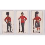 Cigarette cards, Gloag, Home & Colonial Regiments, 3 cards, Officer Royal Scots Fusiliers, Royal