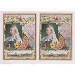 Trade cards, Holloway's, Queen Victoria Souvenir, large portrait cards with events during reign to