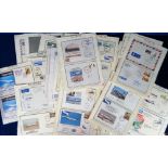 Stamps, Collection of South Africa Flight covers, many signed, on exhibition style leaves (100)