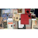 Ephemera, a selection of vintage items to include advertising leaflets, books, booklets and