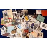 Ephemera, an assortment of items to include cigarette packets and tins, photographs (portraits,
