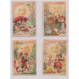 Trade cards, Liebig, Puzzles, Scenes with the Sun 11, ref S183, two sets, one French language, one