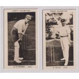 Cigarette cards, Pattreiouex, Famous Cricketers, (C1-96 printed back) 2 cards, C42 G R Jackson & C43