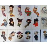 Postcards, Glamour selection, approx. 30 cards, various artists inc. Nanni (several), Bianchi,