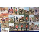 Postcards, a selection of approx. 64 illustrated regimental cards from various series incl. Tuck