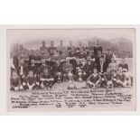 Postcard, Football, Woolwich Arsenal, photographic card showing squad & officials, 1906-07 season (