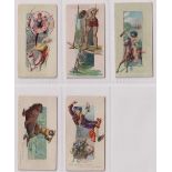 Cigarette cards, USA, Duke's, Scenes of Perilous Occupations, 5 cards, The Circus Rider, Indian