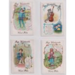 Trade cards, Page Woodcock's Wind Pills, Nursery Rhymes (set, 12 cards) (4 with light staining to