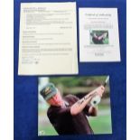 Autograph, USA President Bill Clinton signed 10 x 8 colour photo playing golf with official COA from