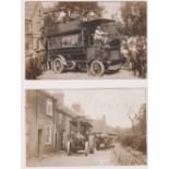 Postcards, a well animated RP of the Nantwich/Crewe motor- bus full of passengers and onlookers.