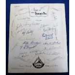 Football autographs, Autographed Programme, 1949 Festival of Football at Earls Court,