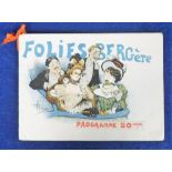 Folies Bergere, 1898 Programme, lovely item complete with original red ribbon, interesting