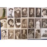 Postcards, Cinema, a selection of approx. 110 early and silent film actors with 65 RP's incl.