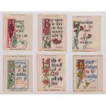 Tobacco silks, USA, ATC, Mottoes & Quotations, two sets, 'L' size, 10 silks in each set, one set