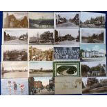 Postcards, Lancashire, a selection of approx. 55 cards with RP's of The Baths Kirkham, Court House
