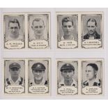 Trade cards, Barratt's, Famous Cricketers (Folders), 4 cards, each card with two players, W. Voce/