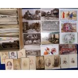 Postcards, a collection of approx. 480 mixed age UK topographical and subject cards with a few