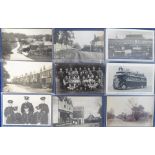 Postcards, a UK topographical mix of 9 cards from Hants, Surrey & Berks with 8 RP's inc. Hants