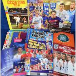 Trade sticker albums, Football, a collection of 27 unused albums mostly for modern sticker card sets