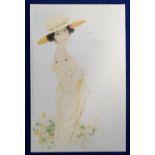 Postcard, Art Nouveau, Raphael Kirchner illustrated glamour card (unsigned) from series 'Moderne