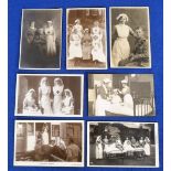 Postcards, Military, Nursing, WWI, 7 RP's, Nurses inc. Voluntary Aid Detachment, Groups, with