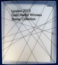 Stamps, London 2012 Gold Medal winners stamp collection including stamp booklets and FDCs for both
