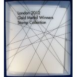 Stamps, London 2012 Gold Medal winners stamp collection including stamp booklets and FDCs for both