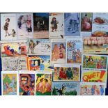 Postcards, Comic, a collection of approx. 150 cards, various ages & artists, inc. Quip, Reg Maurice,