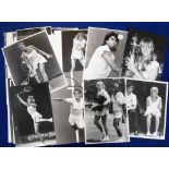 Tennis press photographs, a collection of 100+ colour & b/w photos, various sizes, all relating to