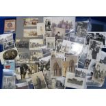 Photographs and negatives, 100+ b/w images dating from the first half of the 20thC, various sizes,